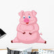 Fat pig cartoon Wall Decal
