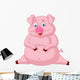 Fat pig cartoon Wall Decal