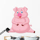 Fat pig cartoon Wall Decal
