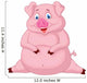 Fat pig cartoon Wall Decal