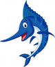 Marlin fish cartoon Wall Decal