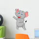 Cute elephant cartoon presenting Wall Decal