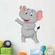 Cute elephant cartoon presenting Wall Decal