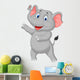 Cute elephant cartoon presenting Wall Decal