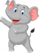 Cute elephant cartoon presenting Wall Decal
