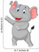 Cute elephant cartoon presenting Wall Decal