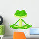 Frog cartoon doing yoga Wall Decal