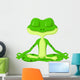 Frog cartoon doing yoga Wall Decal