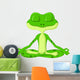 Frog cartoon doing yoga Wall Decal