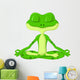Frog cartoon doing yoga Wall Decal