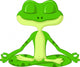 Frog cartoon doing yoga Wall Decal