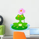 Green Frog Sitting on a Leaf Wall Decal