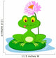 Green Frog Sitting on a Leaf Wall Decal