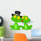 Married frog kissing Wall Decal
