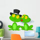 Married frog kissing Wall Decal