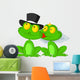 Married frog kissing Wall Decal
