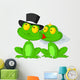 Married frog kissing Wall Decal