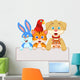 Pet Animals Holding Blank Paper Wall Decal