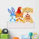 Pet Animals Holding Blank Paper Wall Decal
