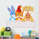 Pet Animals Holding Blank Paper Wall Decal