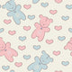 Seamless Pattern with Teddy Wall Decal