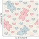 Seamless Pattern with Teddy Wall Decal