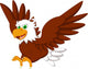 Cute Eagle Cartoon Wall Decal