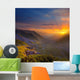 Sunrise Over a Mountain Valley 