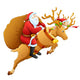 Santa Reindeer with Christmas Wall Decal