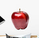 One bright red apple isolated on white with slight shadow Wall Decal