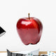 One bright red apple isolated on white with slight shadow Wall Decal