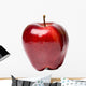 One bright red apple isolated on white with slight shadow Wall Decal