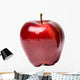 One bright red apple isolated on white with slight shadow Wall Decal