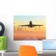 Airplane Taking off Sunrise Wall Decal