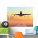 Airplane Taking off Sunrise Wall Decal