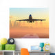 Airplane Taking off Sunrise Wall Decal