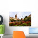 Plaza de la Reina and Micalet tower and Cathedral in Valencia Wall Mural