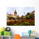 Plaza de la Reina and Micalet tower and Cathedral in Valencia Wall Mural
