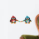 Cute penguins with light bulbs Wall Decal