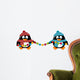 Cute penguins with light bulbs Wall Decal