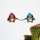Cute penguins with light bulbs Wall Decal