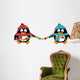 Cute penguins with light bulbs Wall Decal