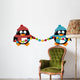 Cute penguins with light bulbs Wall Decal