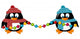 Cute penguins with light bulbs Wall Decal