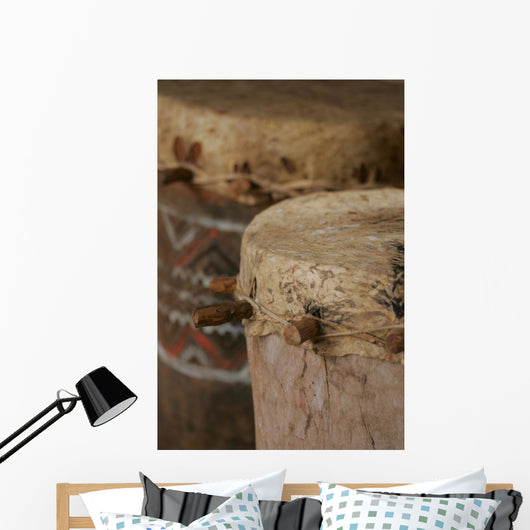 African Tribal Drums Wall Mural