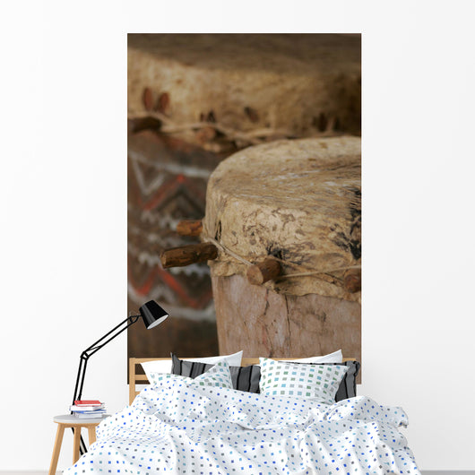 African Tribal Drums Wall Mural