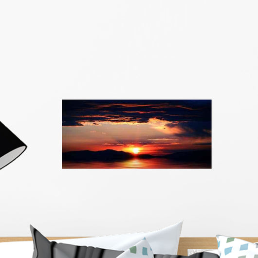 Sunrise or Sunset Lake Wall Decal