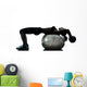 Woman Exercising Fitness Ball Workout 
