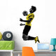 Brazilian Soccer Futbol Player Young Man Silhouette Wall Decal