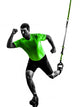 man exercising suspension training  trx silhouette 